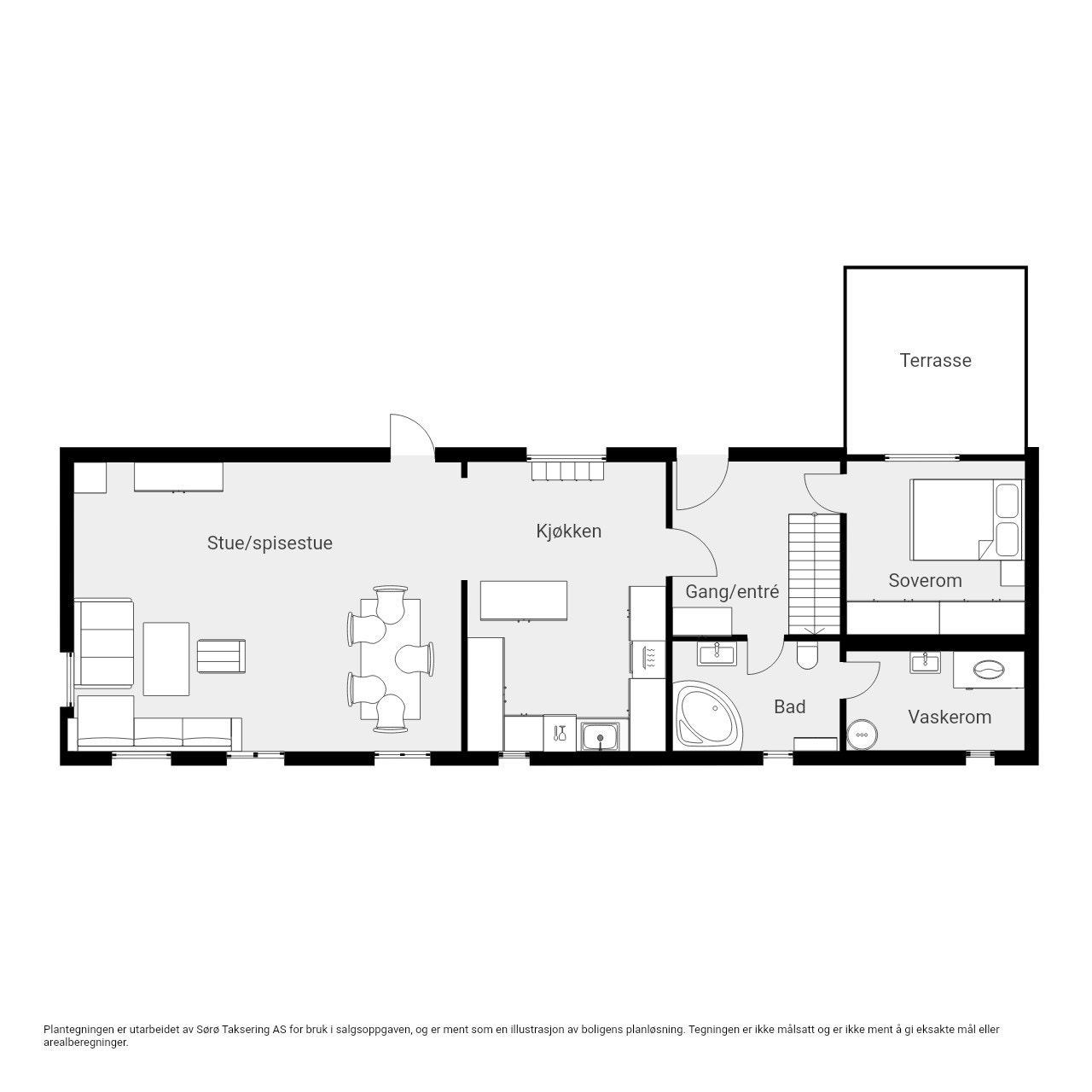 Plantegning 1. etasje Galleribilde