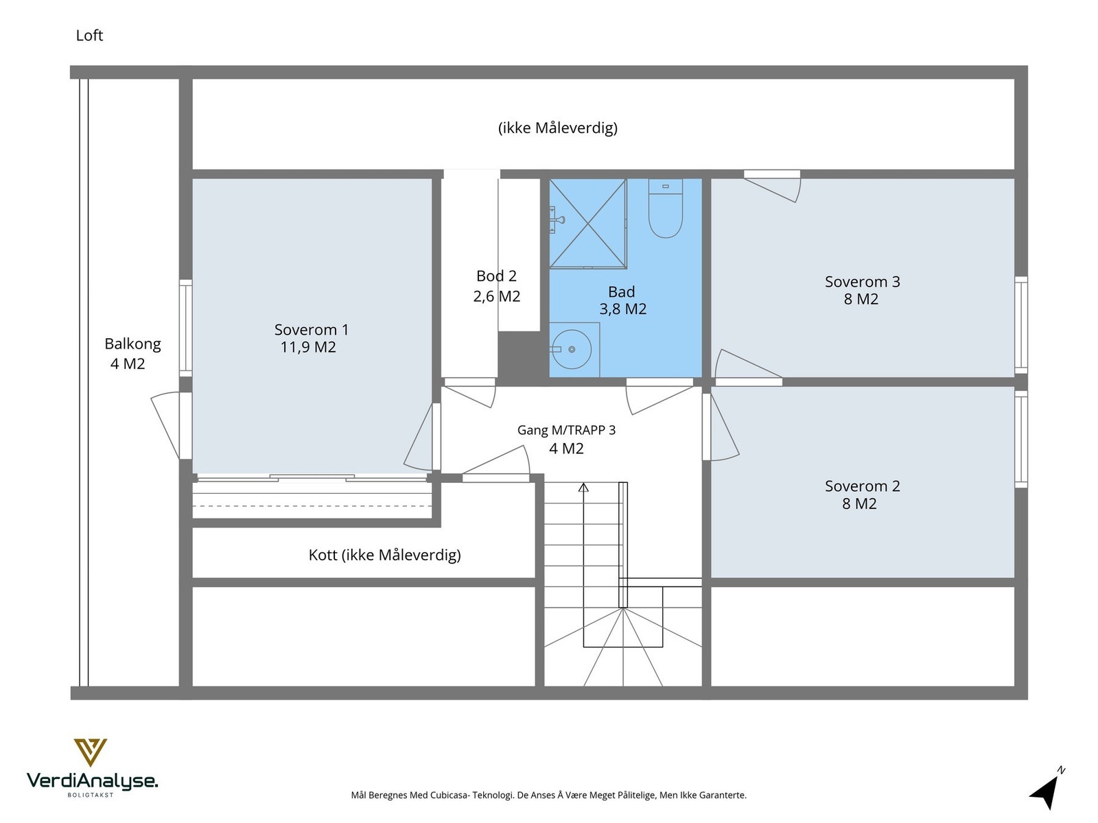 Planskisse loft. Galleribilde