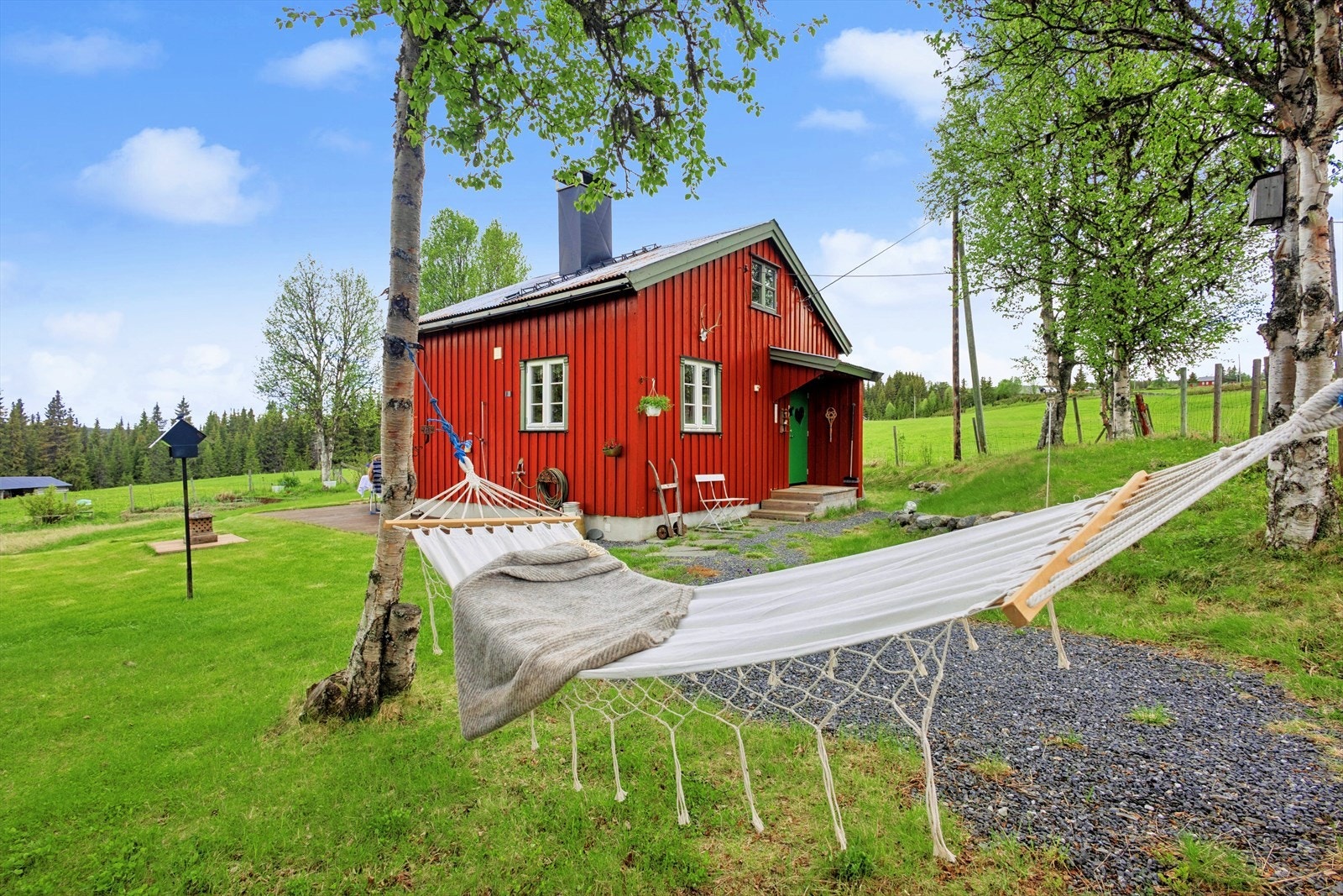 Tradisjonell bindingsverkshytte fra 1956, oppgradert fra 2013 og fremover. Galleribilde