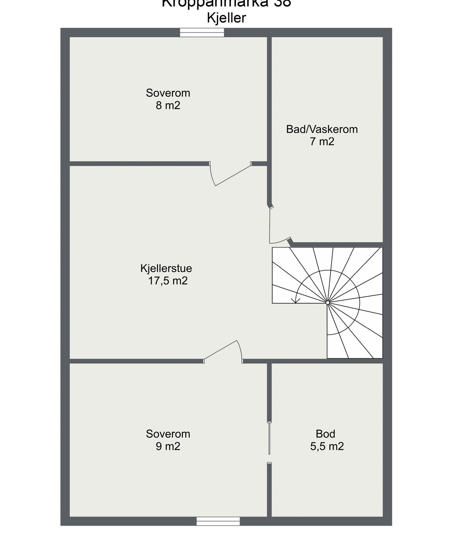 Planskisse kjeller Galleribilde