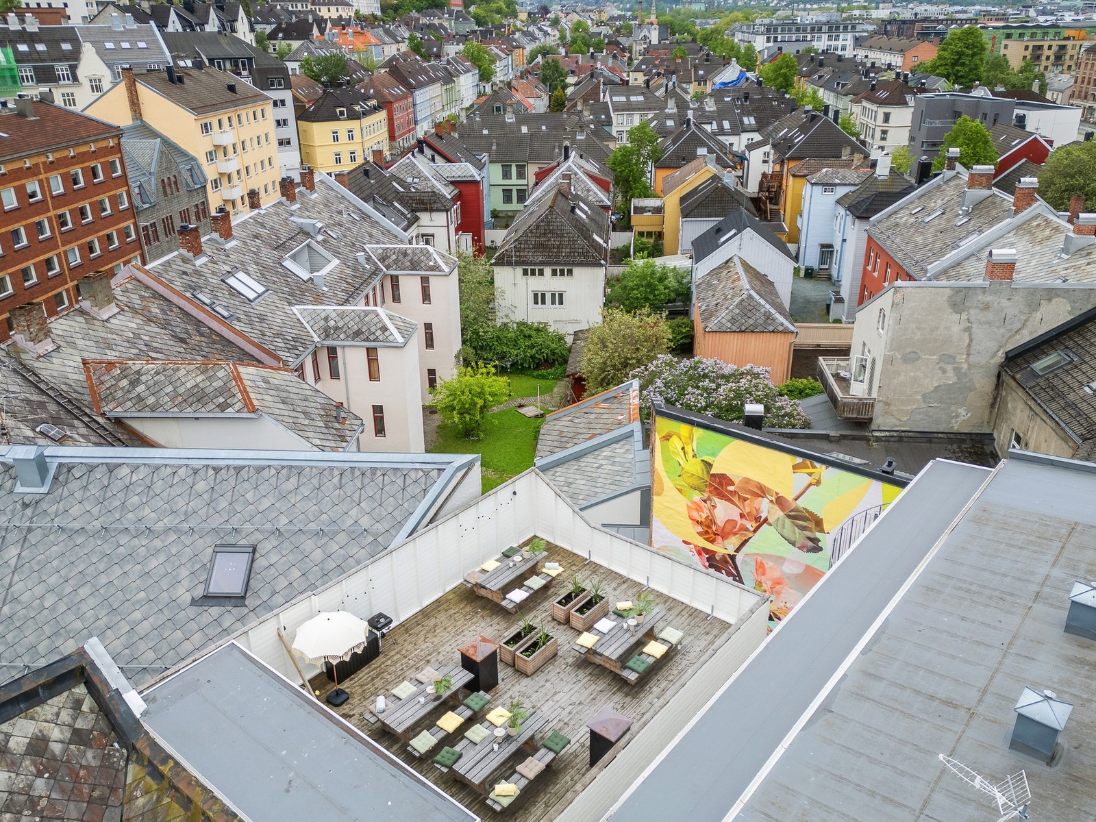 Stor felles takterrasse Galleribilde