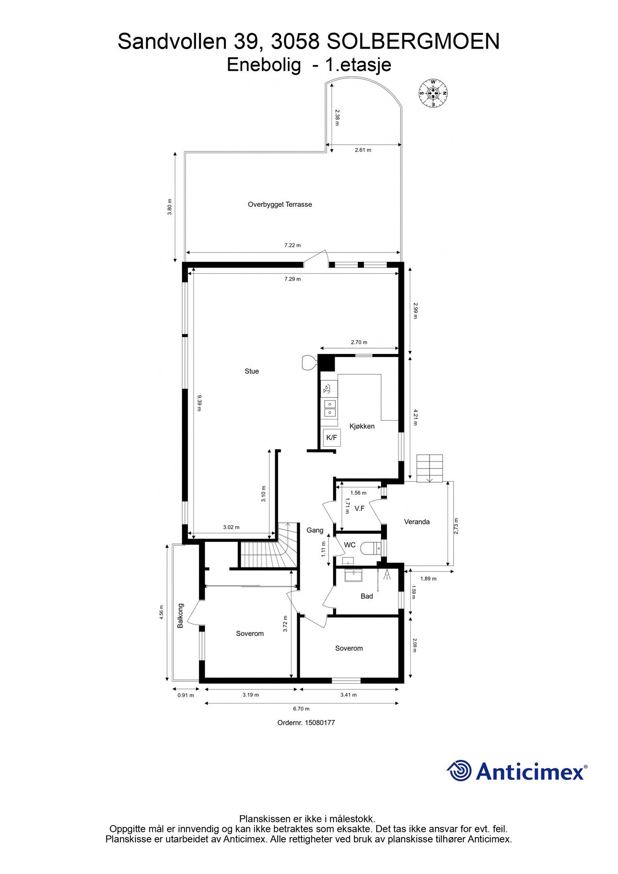 Plantegning 1.etg Galleribilde