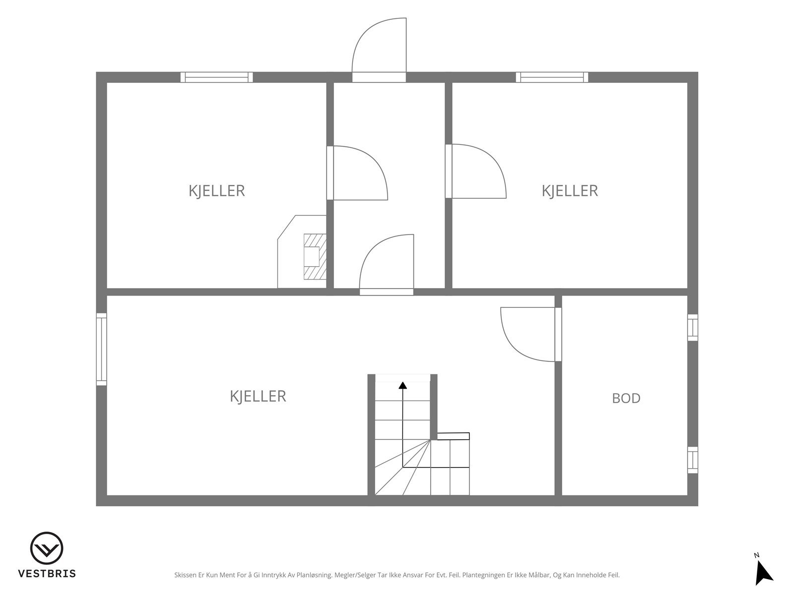 Kjeller - se pkt. ferdigattest. vedr. rom som ikke er godkjent Galleribilde