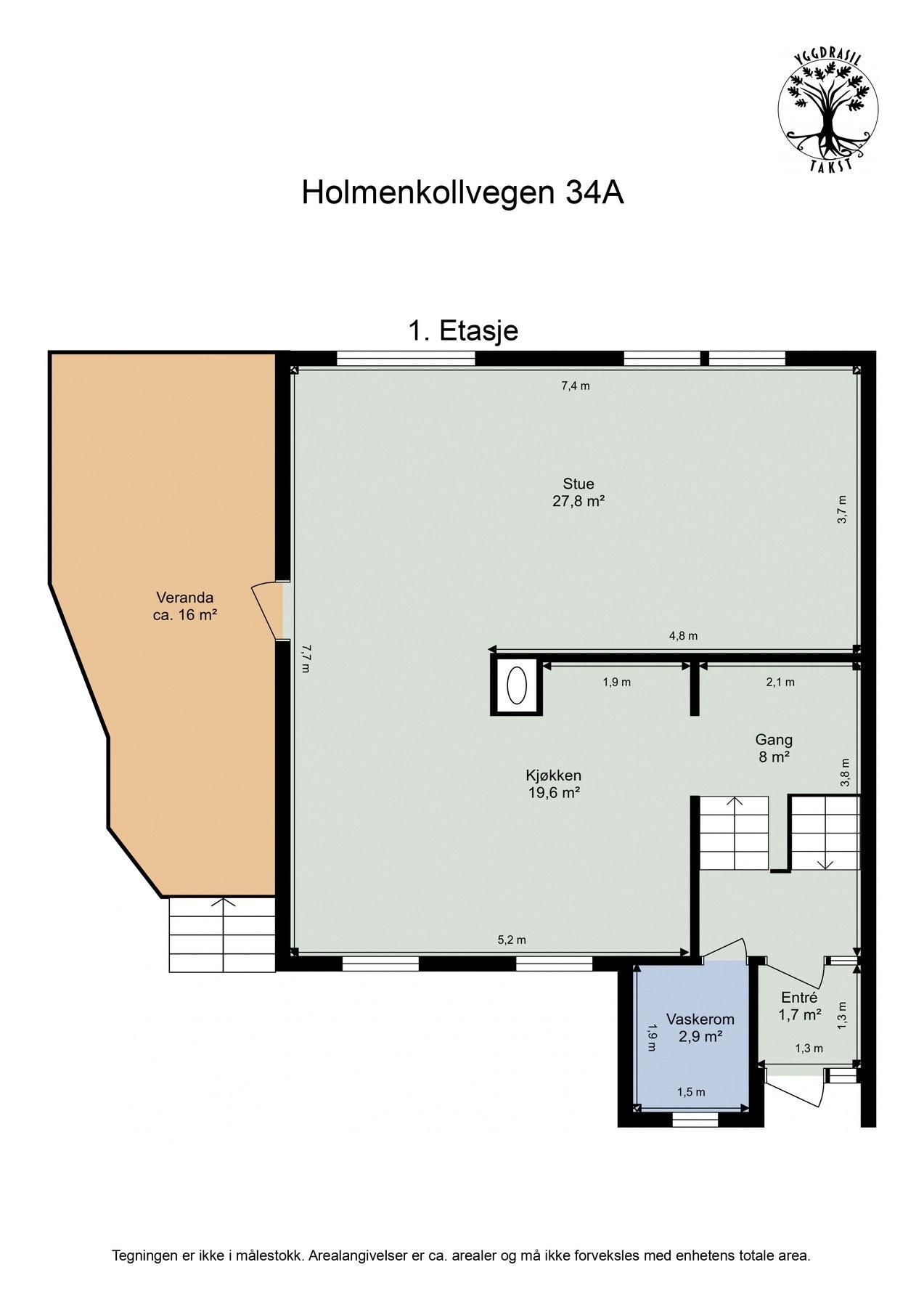 Planskisse 1. etasje Galleribilde