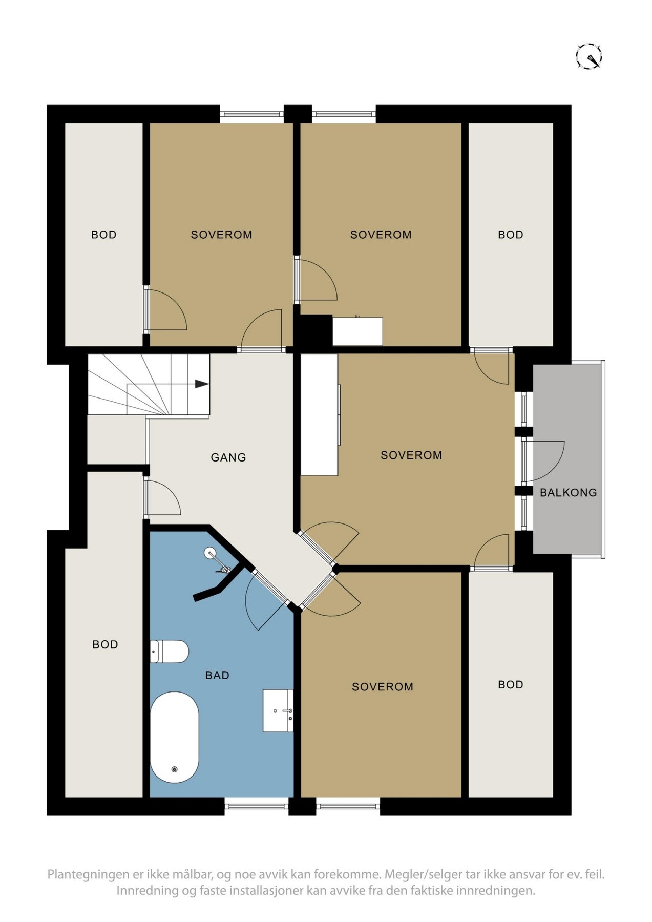 Plantegning loft Galleribilde
