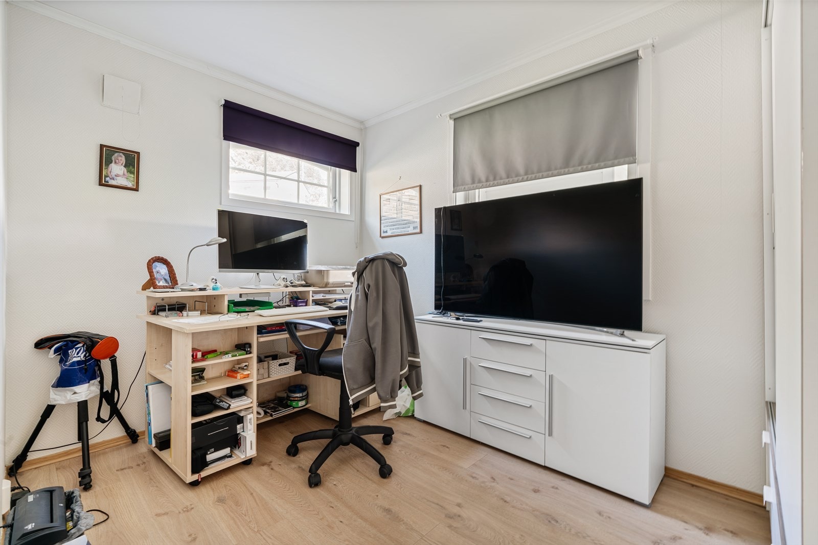 Soverom 6 er 7,4 m² og blir i dag brukt som kontor. Galleribilde