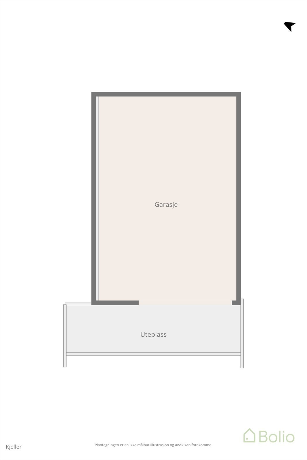 Tilknyttet boligen er en romslig garasje på 24 m². Galleribilde