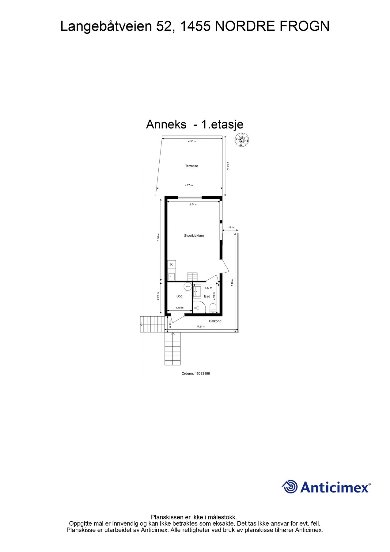 Plantegning anneks. Galleribilde