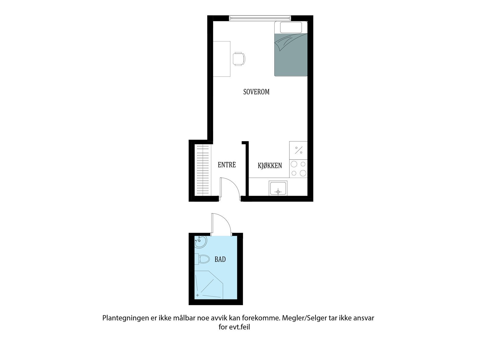 Plantegning hybel 2 Galleribilde