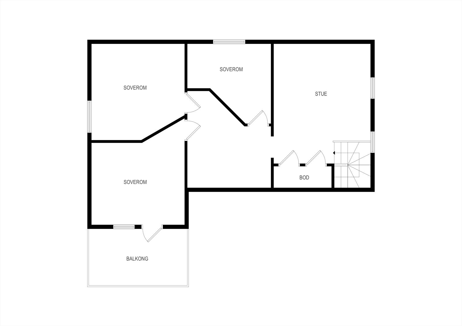 Plantegning loft. Galleribilde