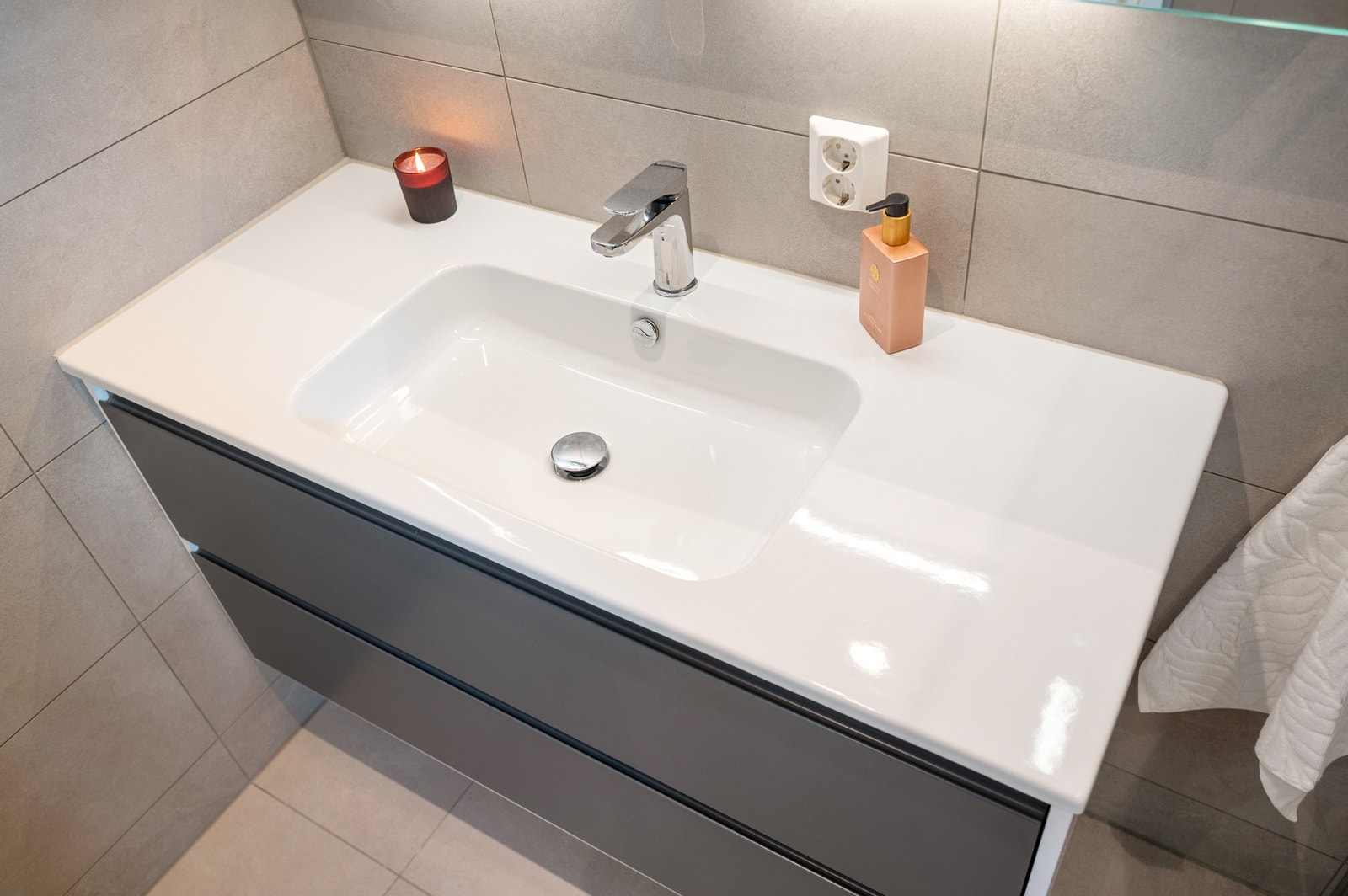 Badet holder en svært god standard med TG0/1 i tilstandsrapporten fra takstmann. Galleribilde