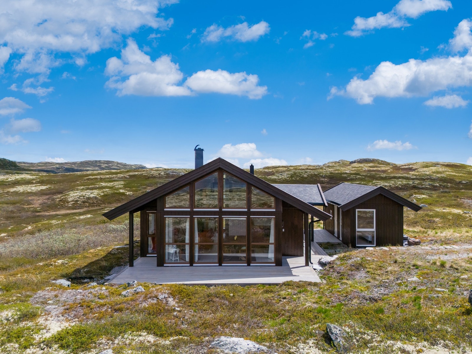 Fritidseiendommen er oppført i 2018 Galleribilde