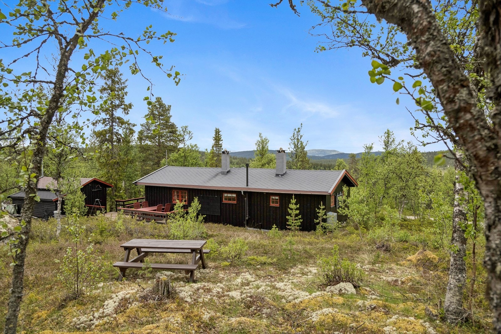 En idyllisk hytte med meget fin, skjermet beliggenhet i Løvåsen Galleribilde