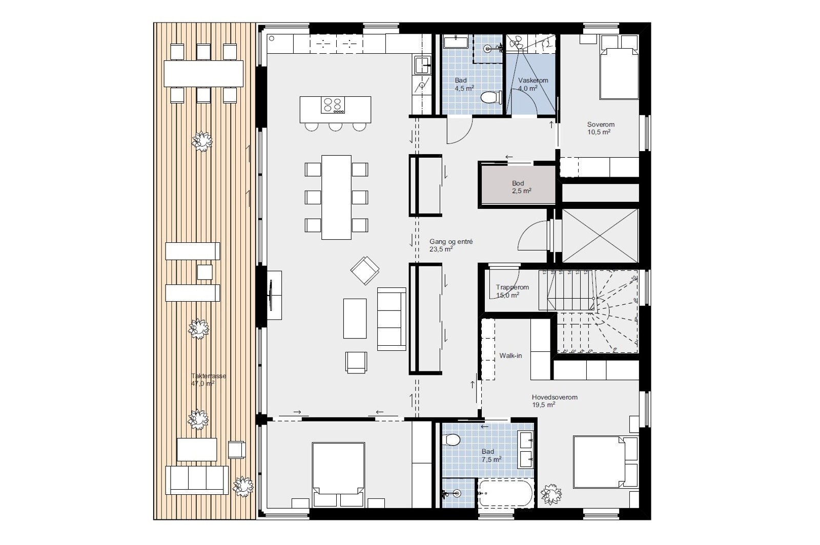 Toppetasje i bygg C Galleribilde