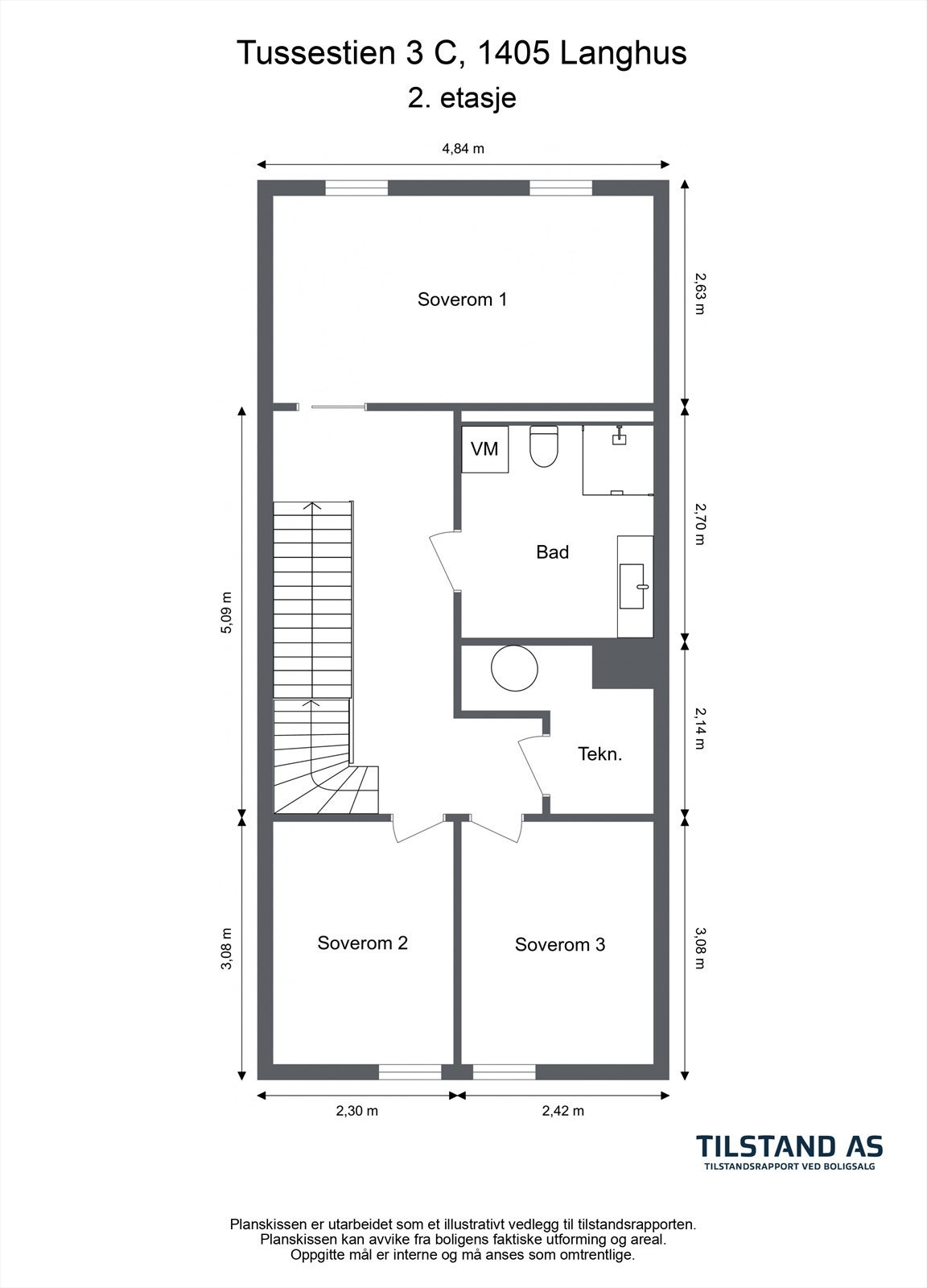 Tussestien 3 C, 1405 Langhus - 2D - 2. etasje Galleribilde