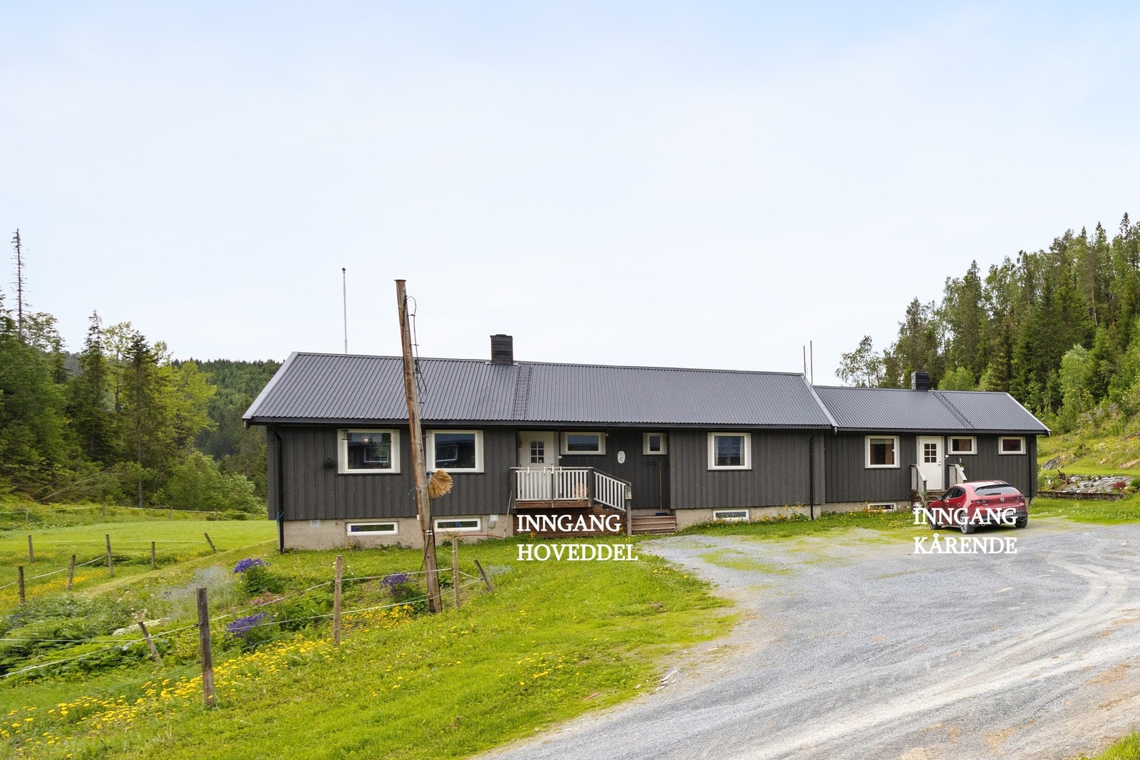 Enebolig med kårende. Galleribilde