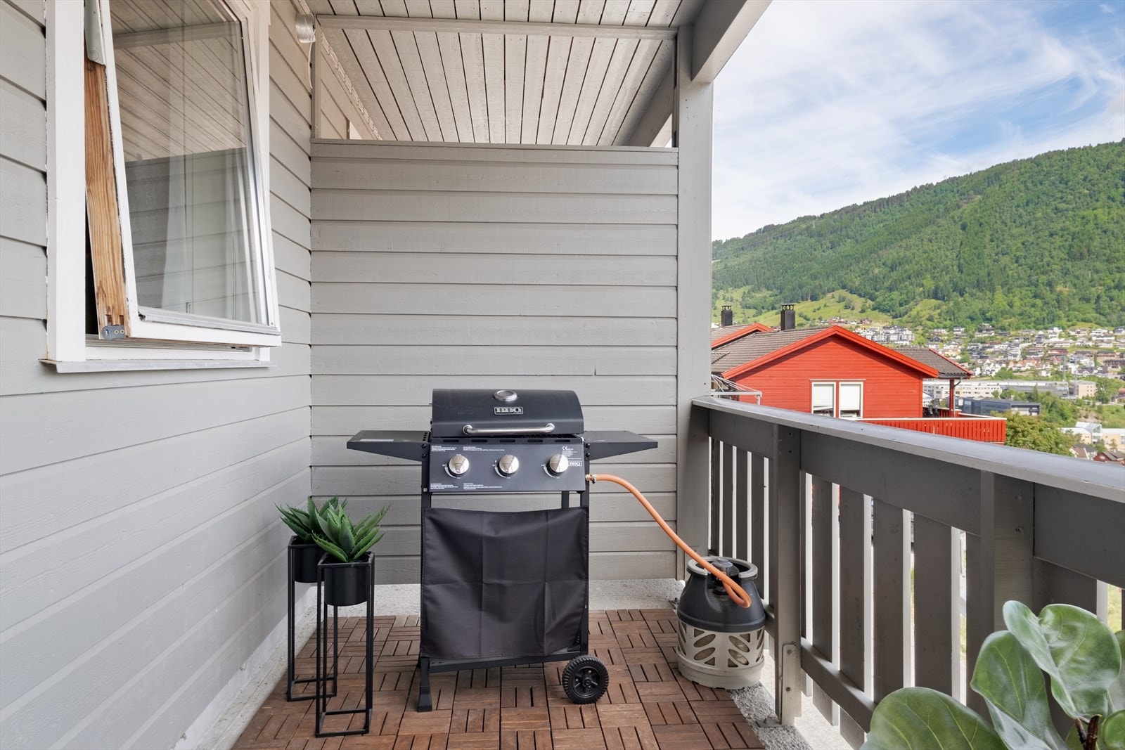 Uteplassen rommar i alt 20 m². Galleribilde