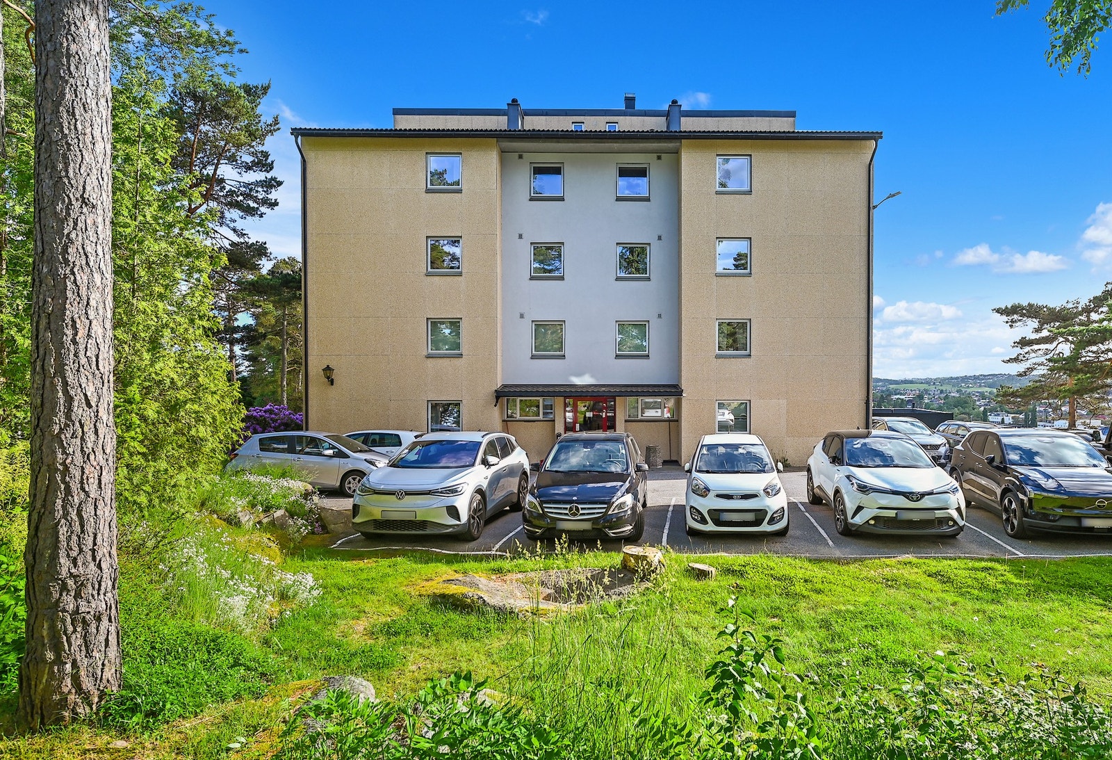Felles inngangsparti med takoverbygg. Galleribilde