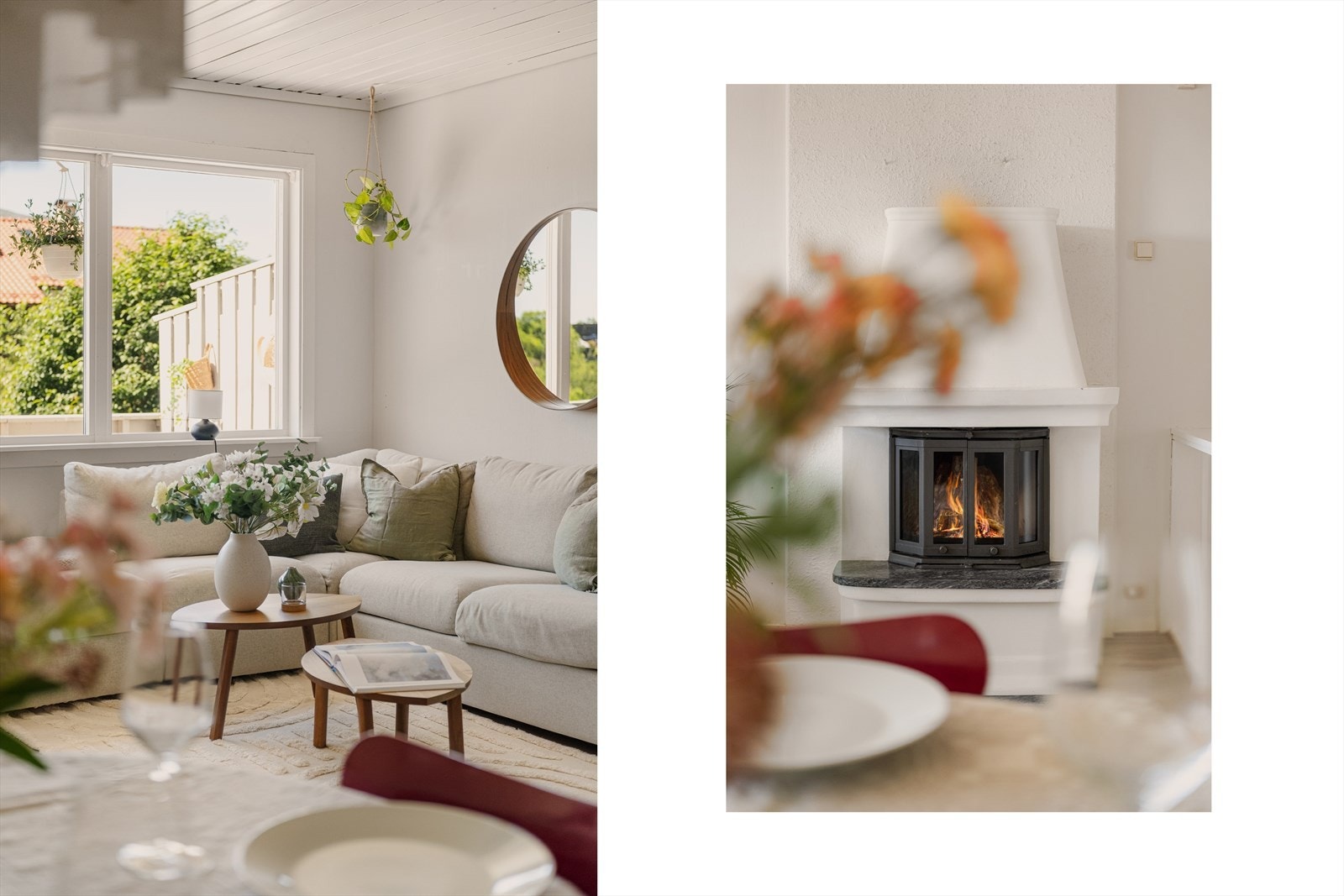- Boligen har et flott ildsted som bidrar til lavere strømutgifter og ekstra hygge - Galleribilde
