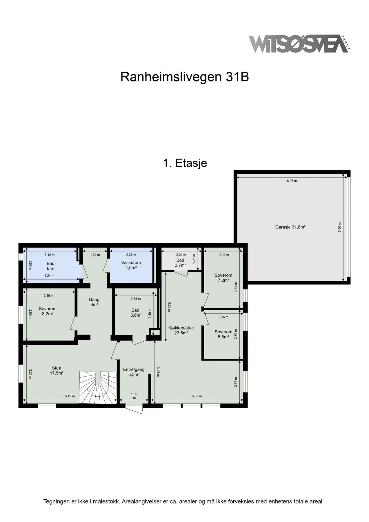 Planskisse første etasje. Galleribilde