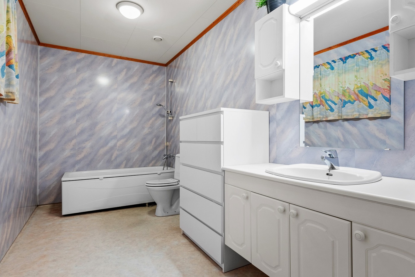 Badet er på 7,5m². Galleribilde