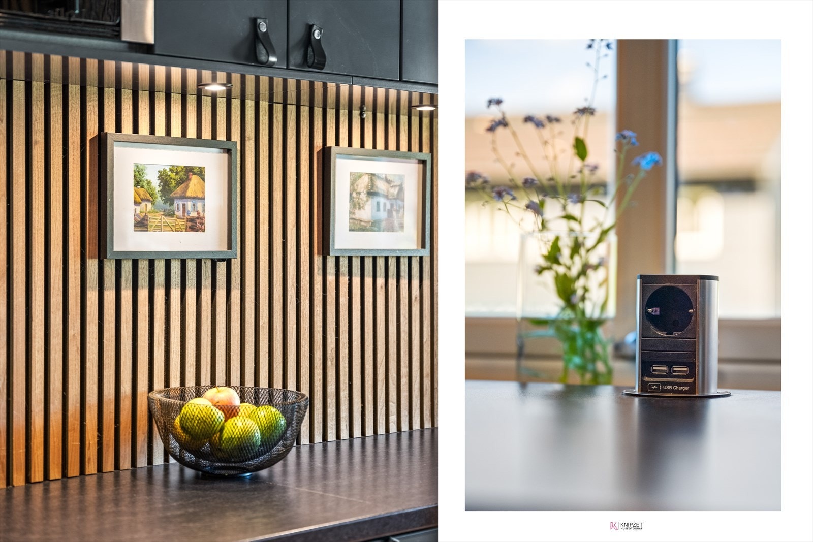 Detaljer fra det nylig moderniserte kjøkkenet. Galleribilde