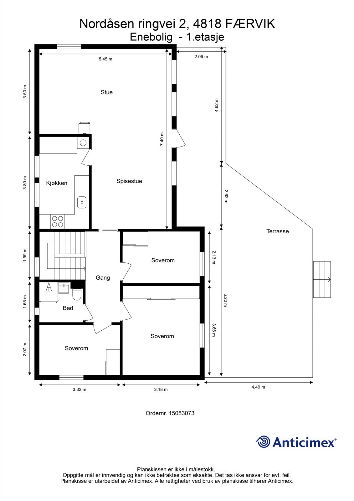 Plantegning 1 etasje Galleribilde