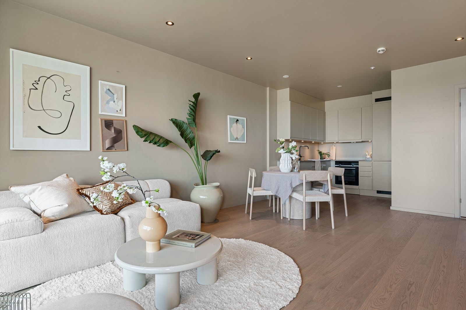 - Her er det god plass til både sofa- og spisegruppe - Galleribilde
