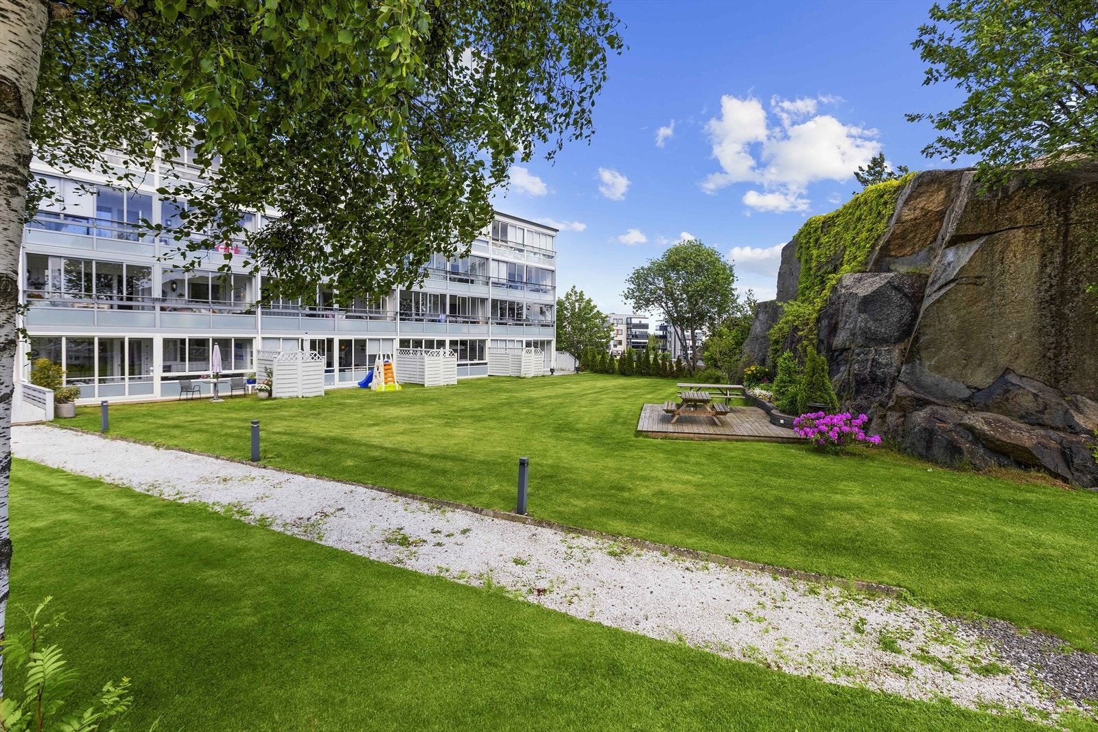 Fint grønt areal Galleribilde