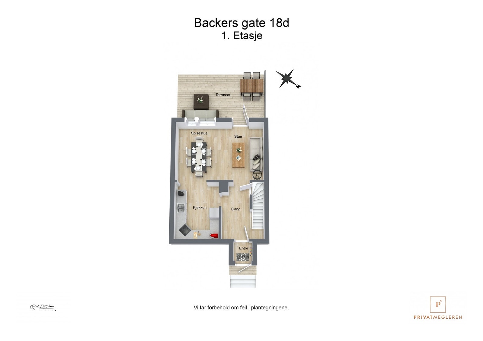 Plantegning 1. etasje Galleribilde