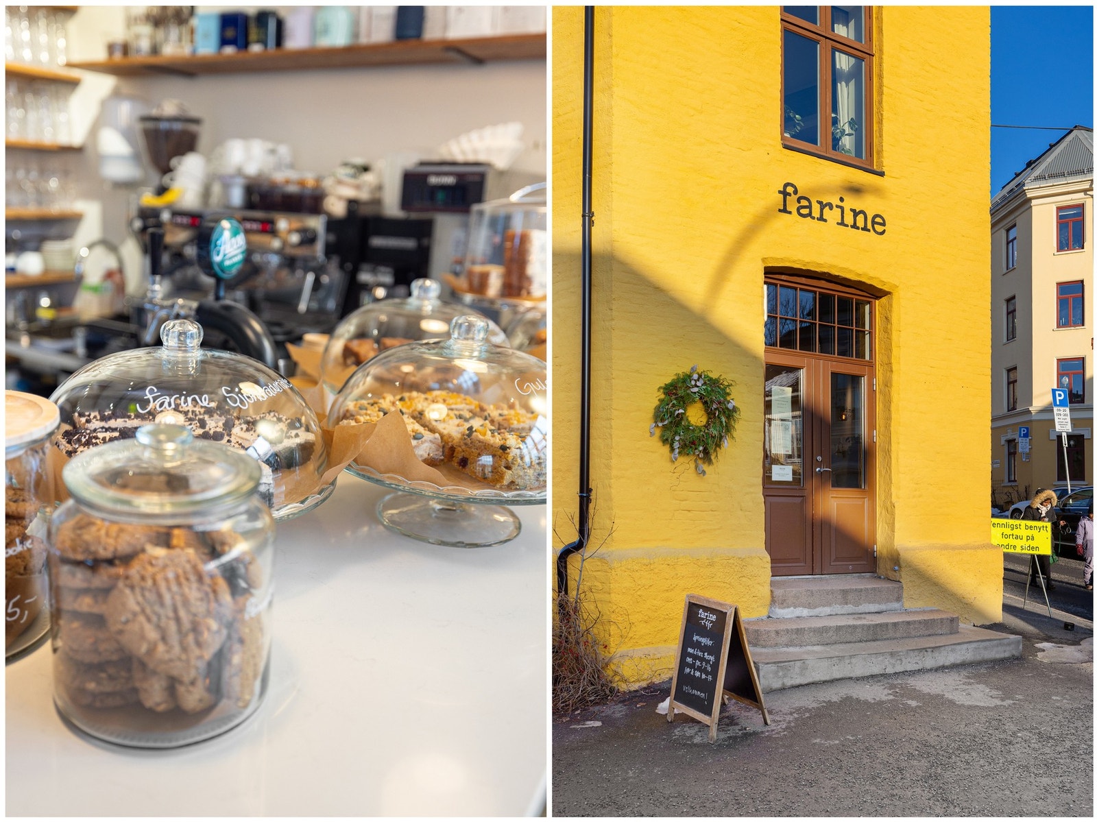Farine er en lokal favoritt kjent for ferske bakervarer, god kaffe og hyggelig atmosfære. Galleribilde