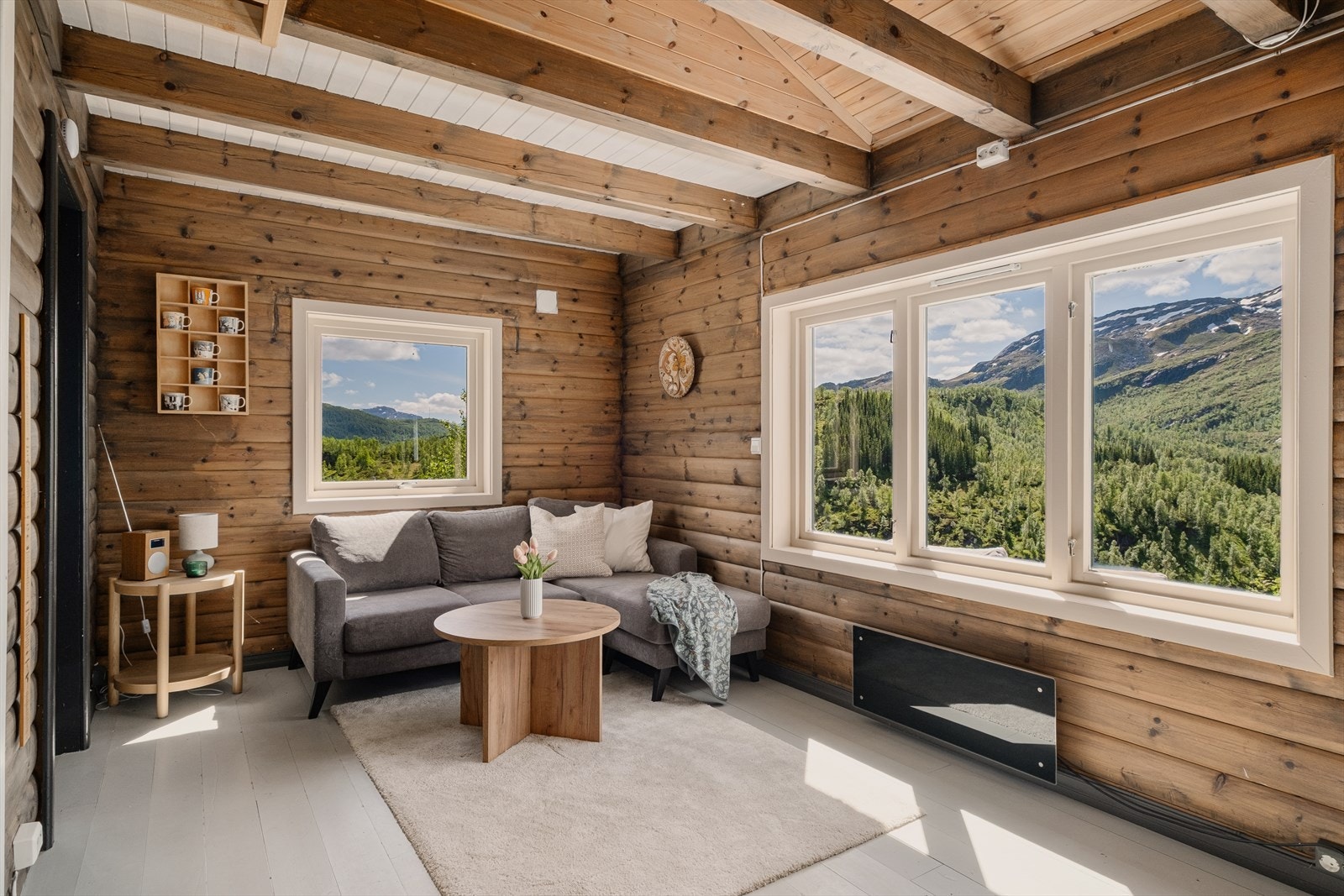 Stue med plass til sofa og spisebord. Galleribilde
