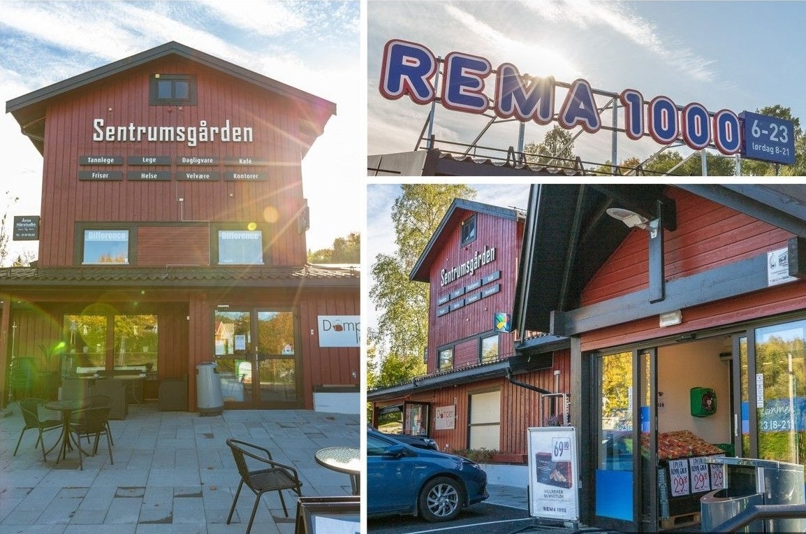 Åros sentrum - Den dagligdagse handelen kan gjøres ved Rema 1000 Åros bare noen minutter fra boligen. Åros sentrum kan tilby blant annet matbutikk, lege, tannlege, frisør, og Milano Restaurant og pizzeria. Galleribilde