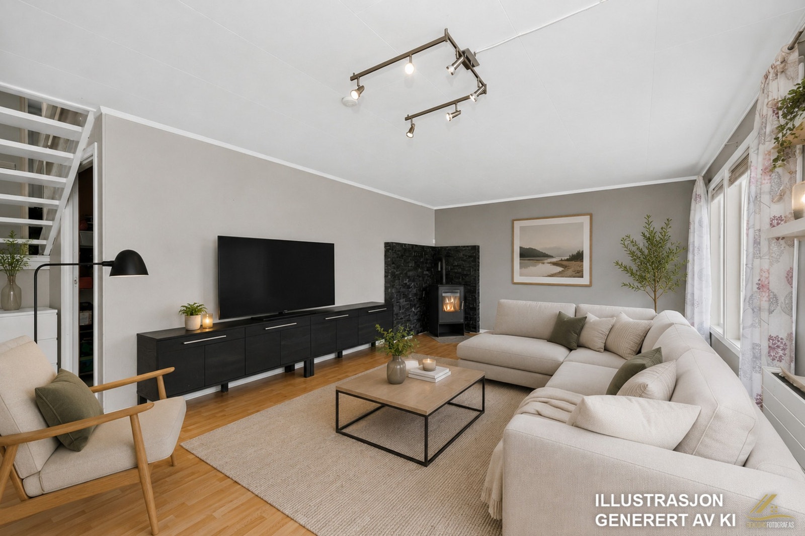 Romslig stue Galleribilde