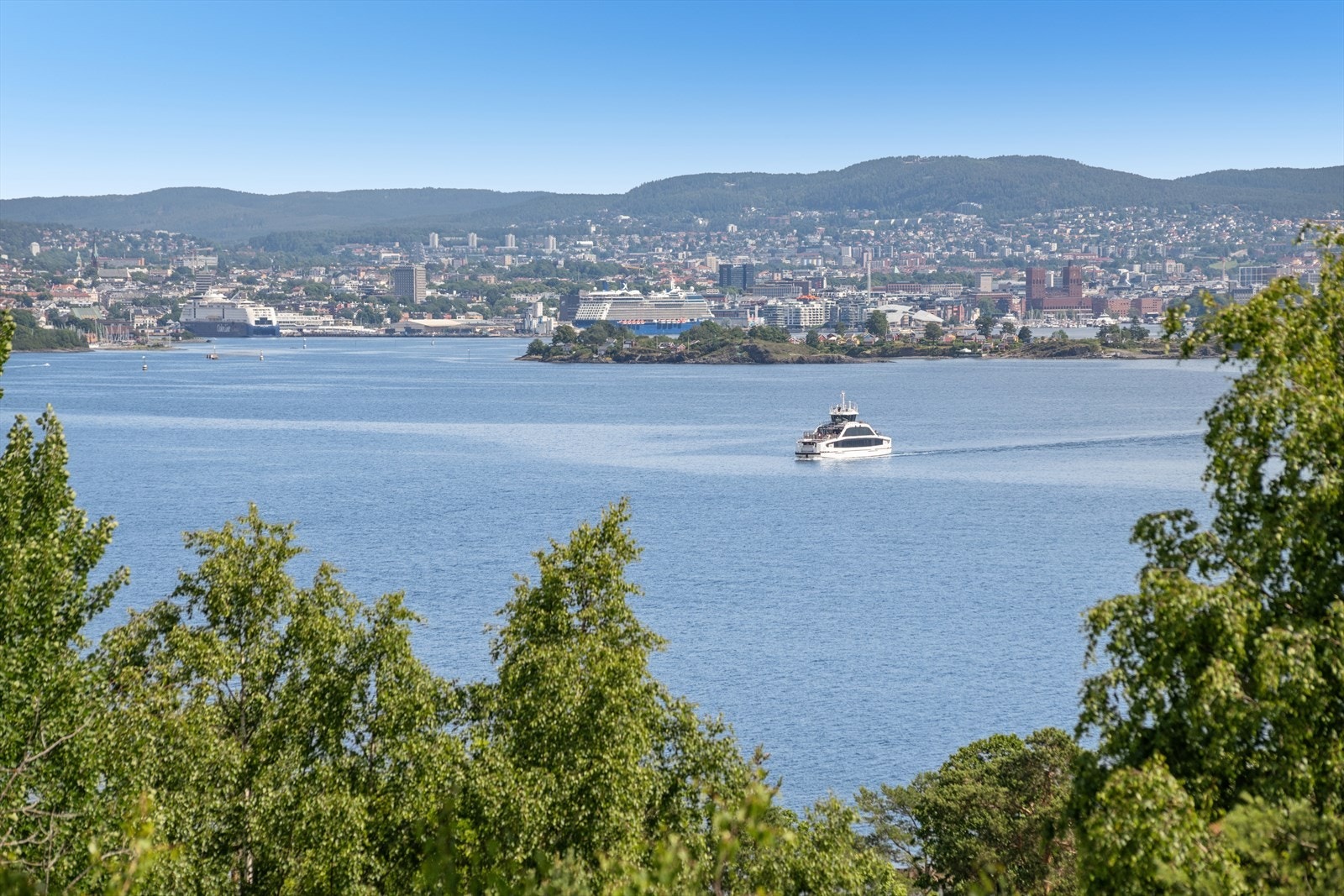 Utsikt mot innseilingen til Oslo. Galleribilde