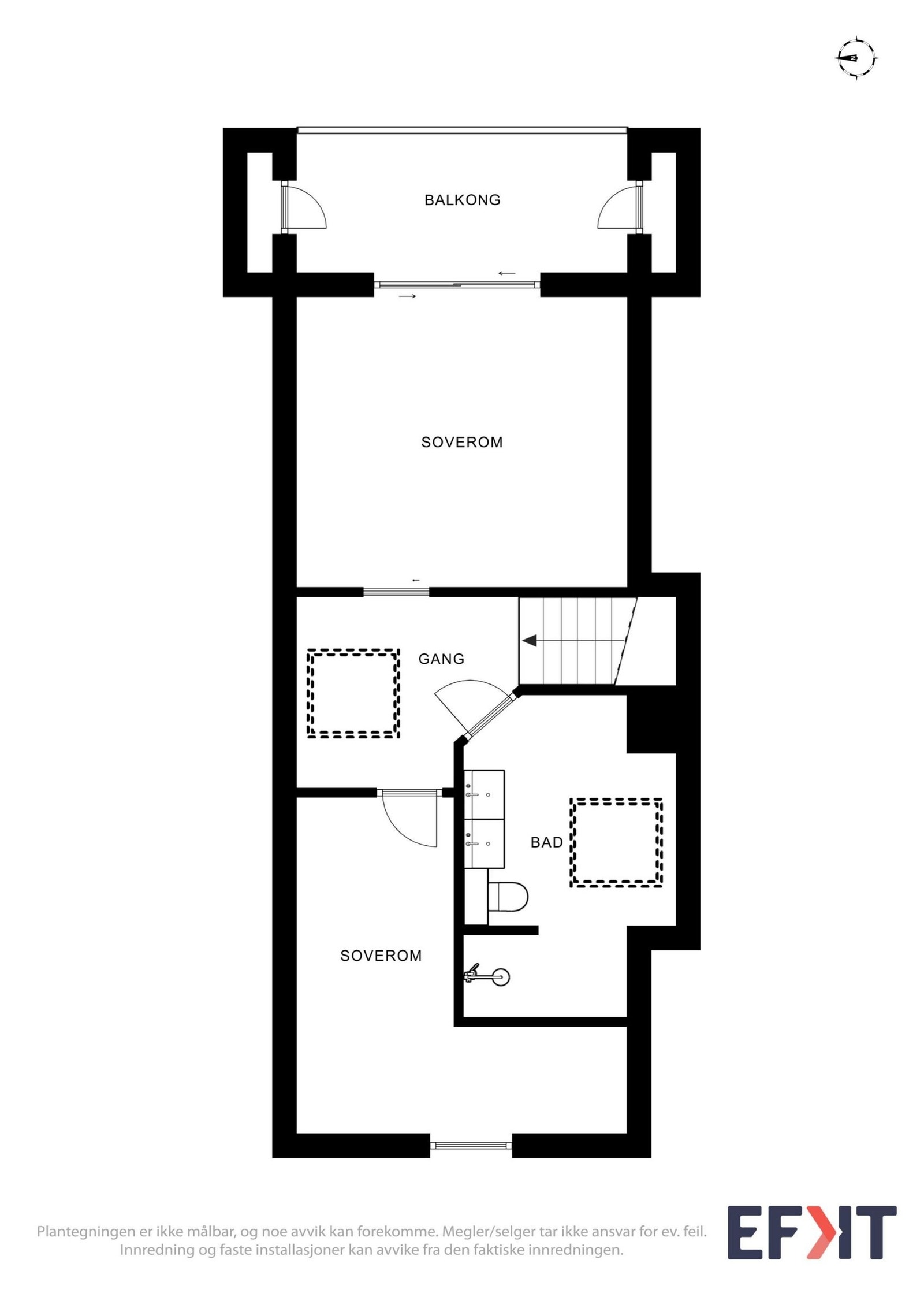 Plantegning loftsetasje. Galleribilde
