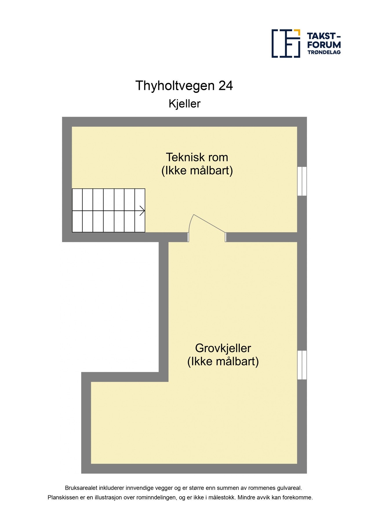Plantegning kjeller. Galleribilde