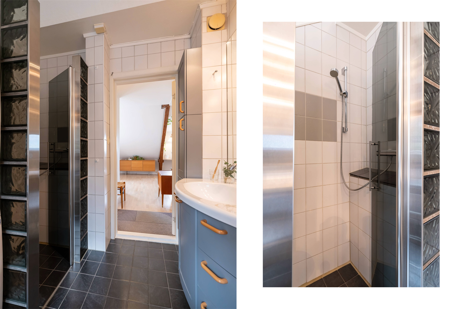 Badet har egen dusjnisje Galleribilde