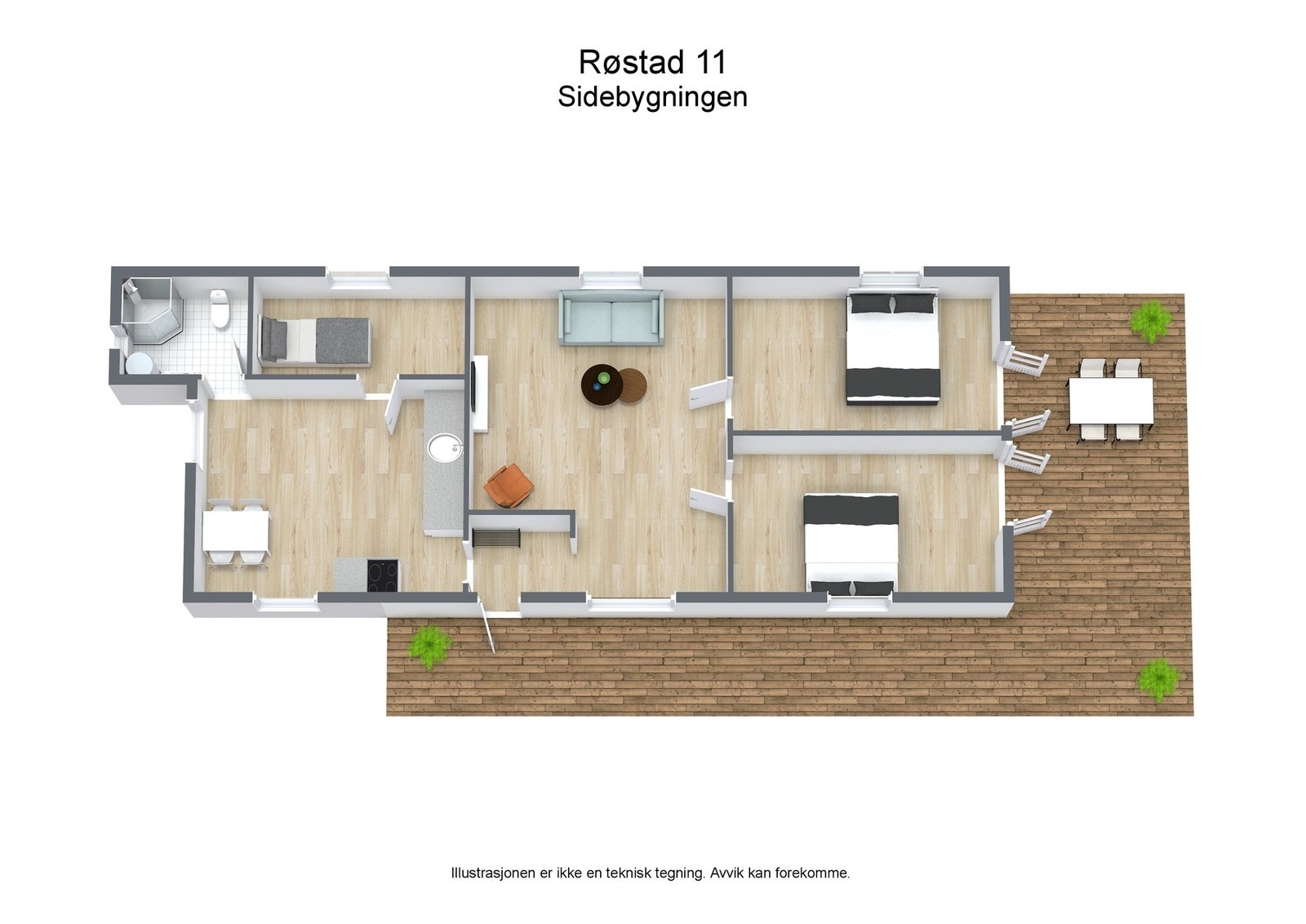 Plantegning sidebygget Galleribilde