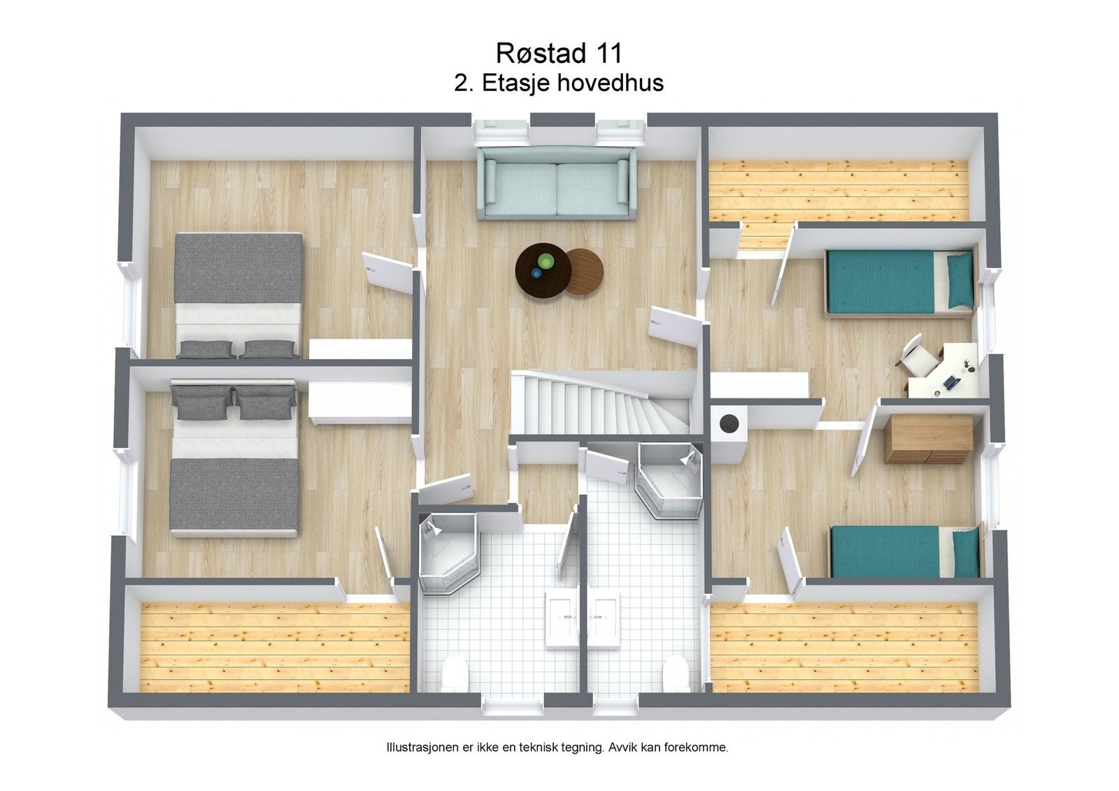 Plantegning 2. Etasje hovedhus Galleribilde