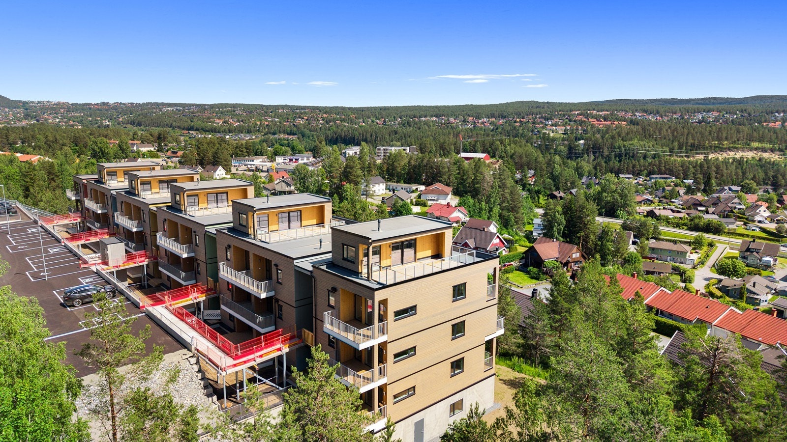 Almandinveien 59 - Penthouse på 106 kvm med 30 kvm takterrasse, 2 bad, 2 stuer, 3 soverom og 2 parkeringsplasser Galleribilde