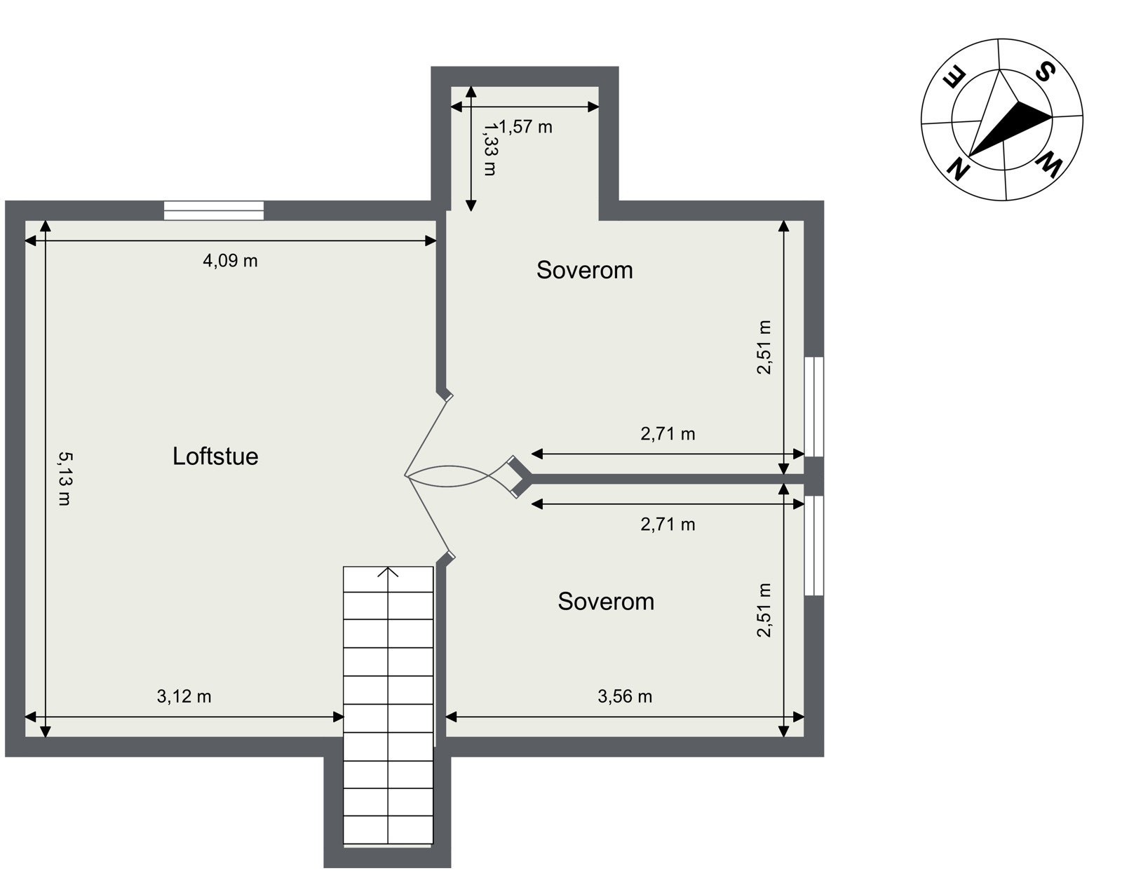 Plantegning 2.etg Galleribilde