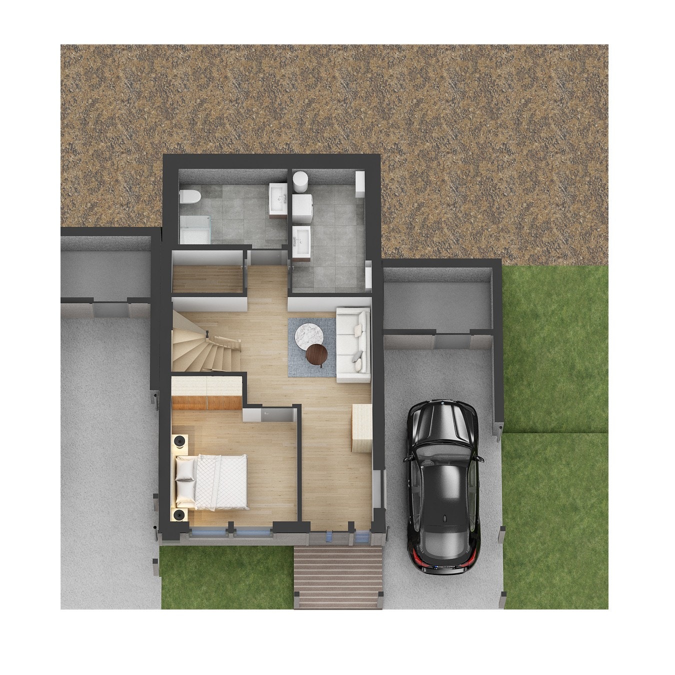 Plantegning 1. etasje Galleribilde