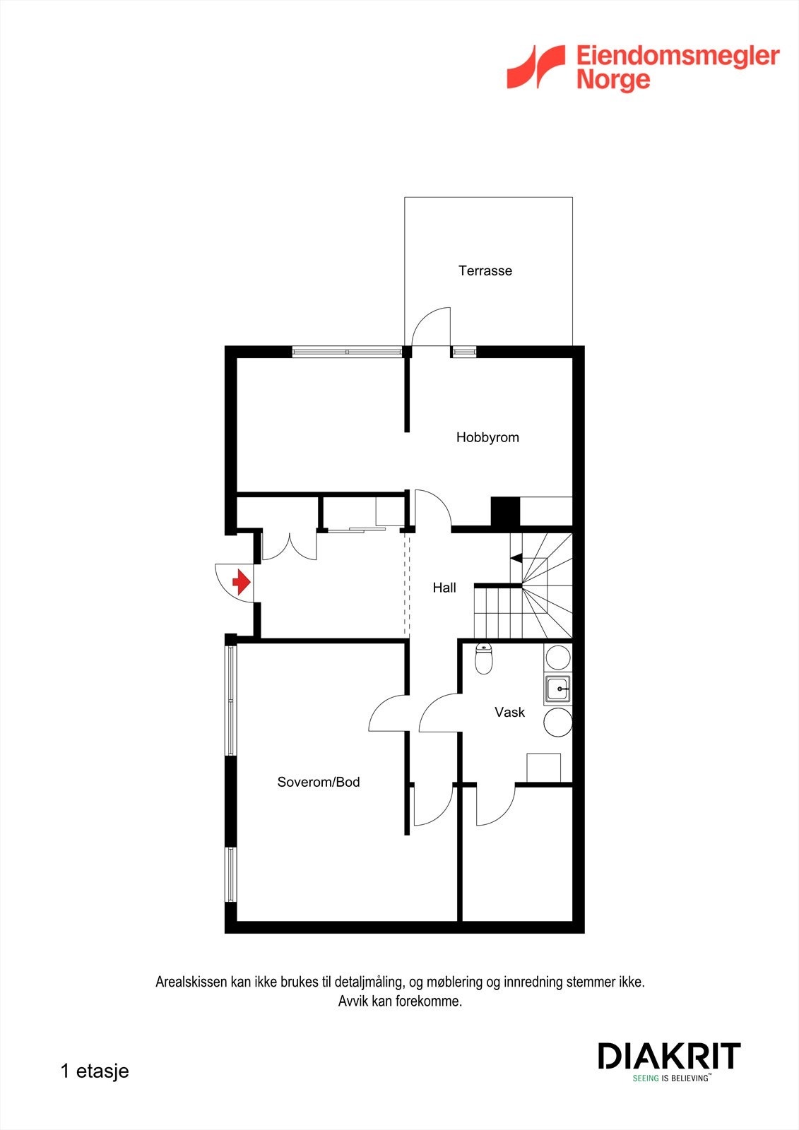 2D - Plantegning 1.etg. Galleribilde