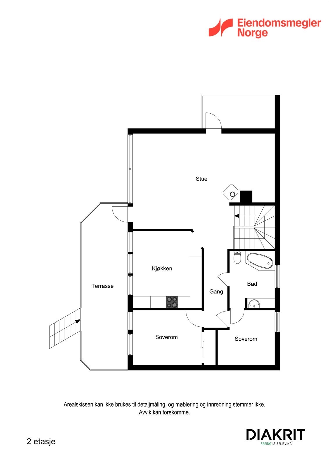 2D - Plantegning 2.etg. Galleribilde