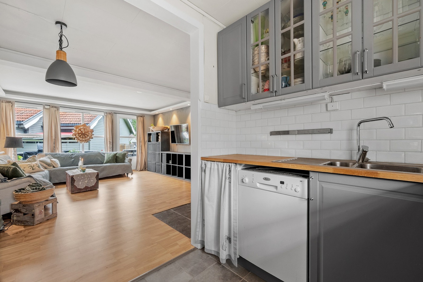 Kjøkkenet er på 6,5m². Galleribilde