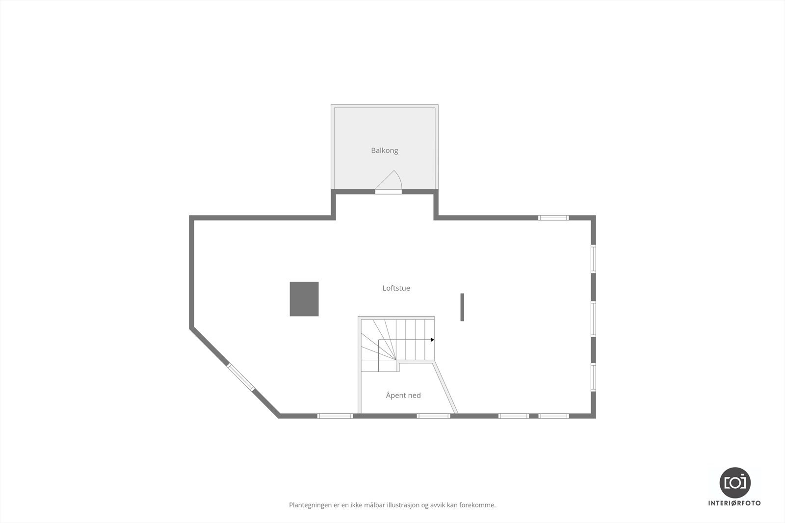 Plantegning loft Galleribilde