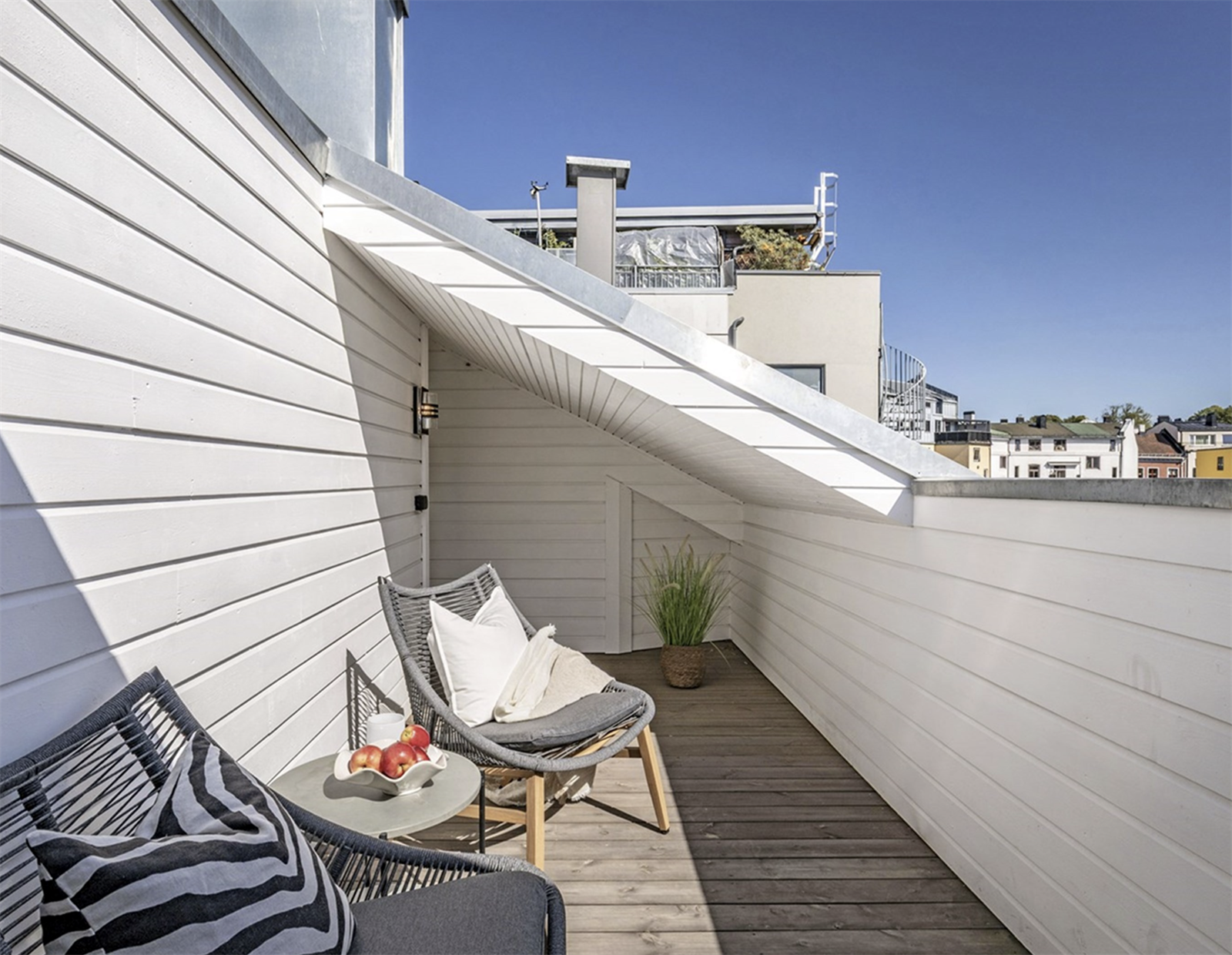 Hyggelig felles takterrasse. Galleribilde