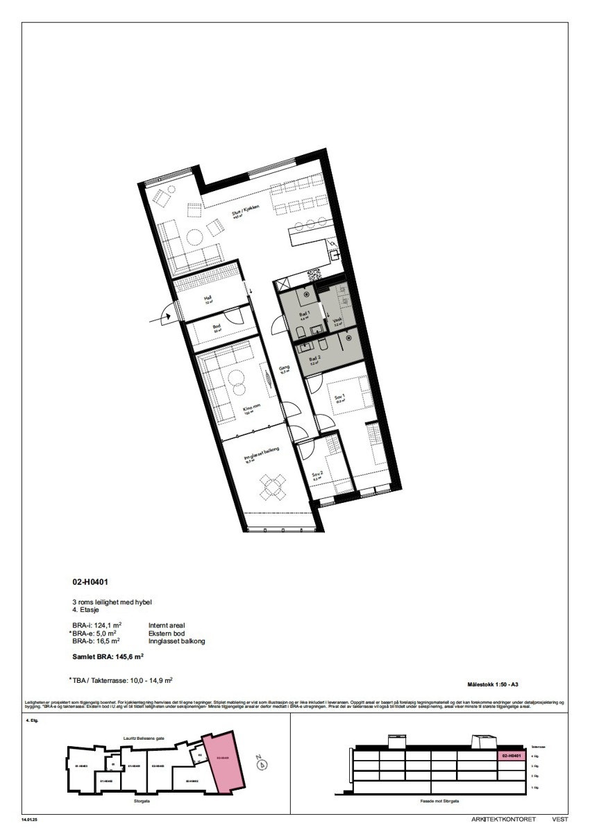 Plantegning Galleribilde