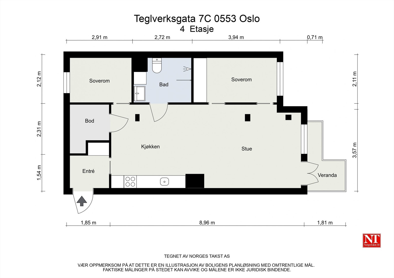 Plantegning 4. etg. Galleribilde